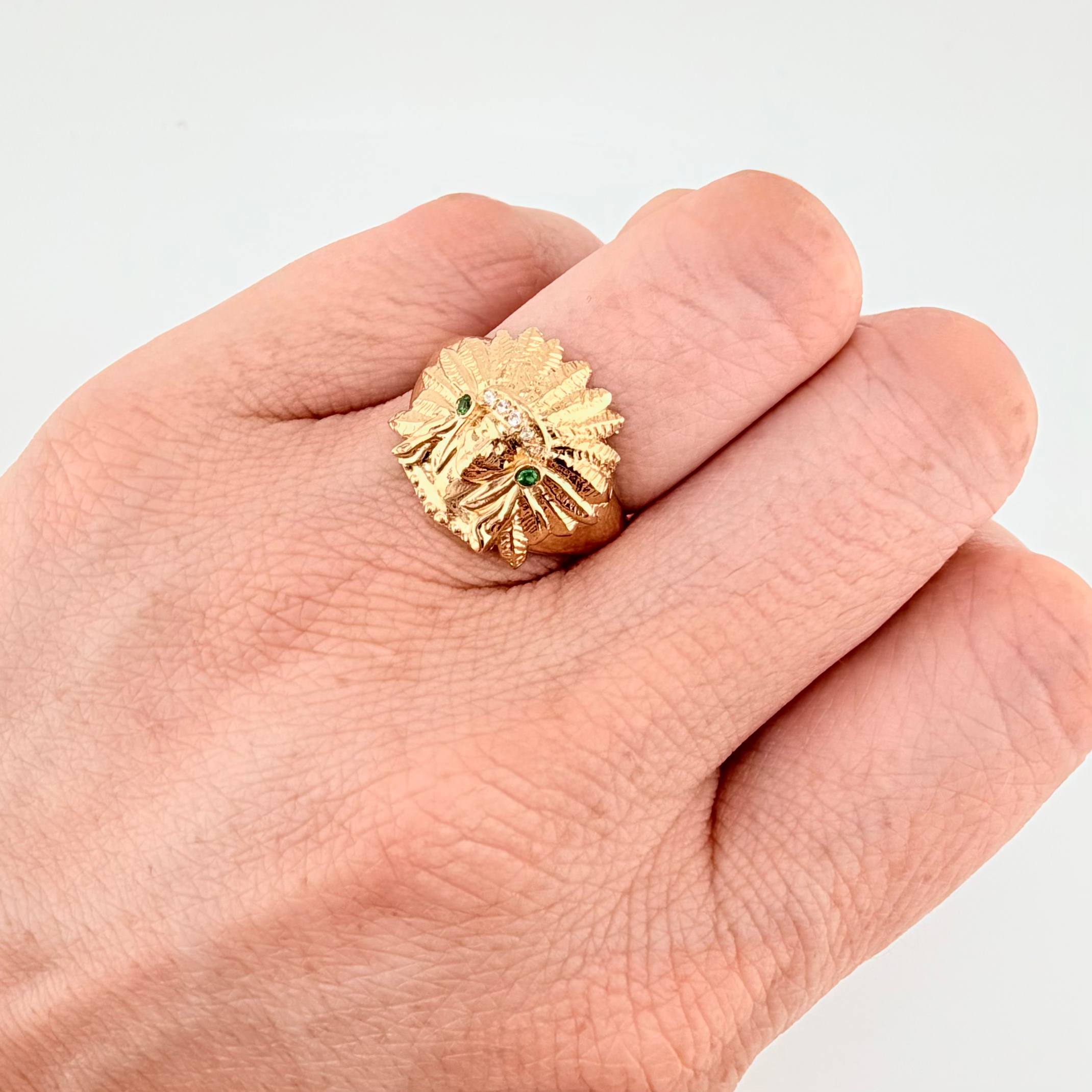 Indian Ring 6.05gr / T7 1/4 / 18K Yellow Gold ©