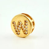 Dije Herraje Letra W 1.4gr / 1/2 in / Oro Amarillo 18K ©