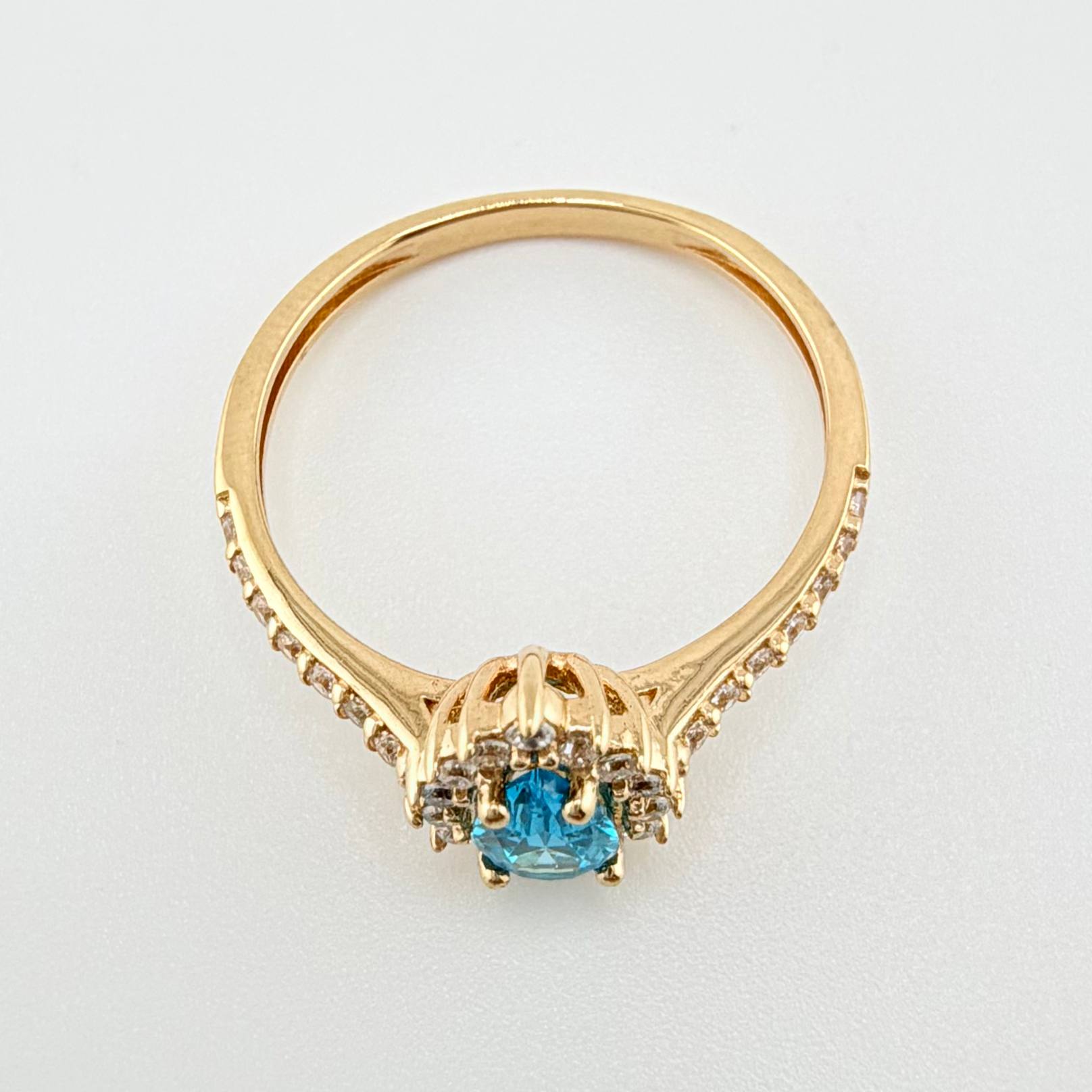 Anillo Halo Gota 2.4gr / T7 / Oro Amarillo 18K ©