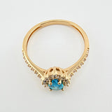 Anillo Halo Gota 2.4gr / T7 / Oro Amarillo 18K ©