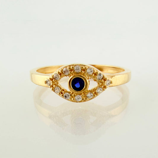 Anillo Ojo Turco 1.3gr / T6 / Oro Amarillo 18K ©