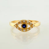 Turkish Eye Ring 1.65gr / T5 3/4 / 18K Yellow Gold ©