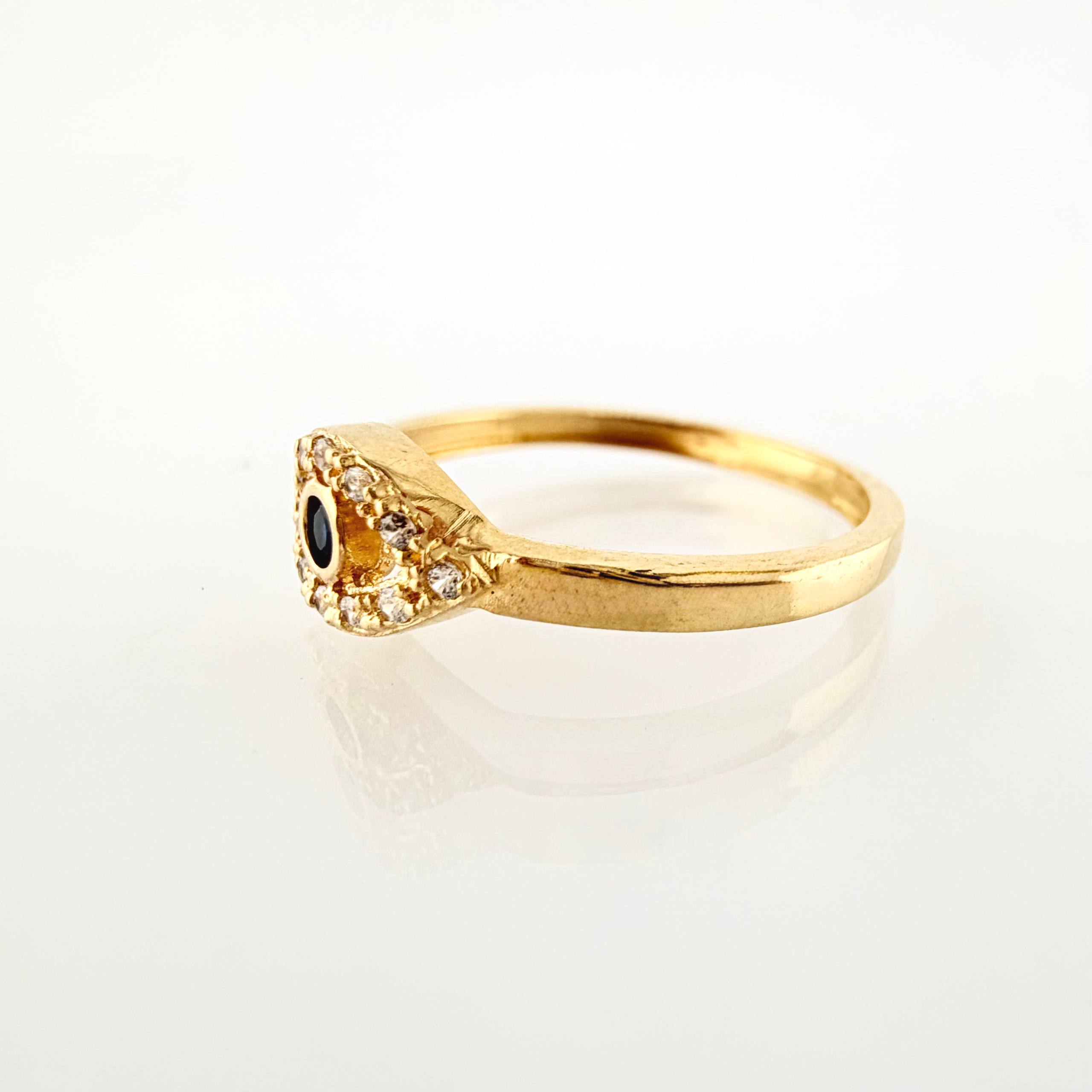 Turkish Eye Ring 1.3gr / T6 / 18K Yellow Gold ©