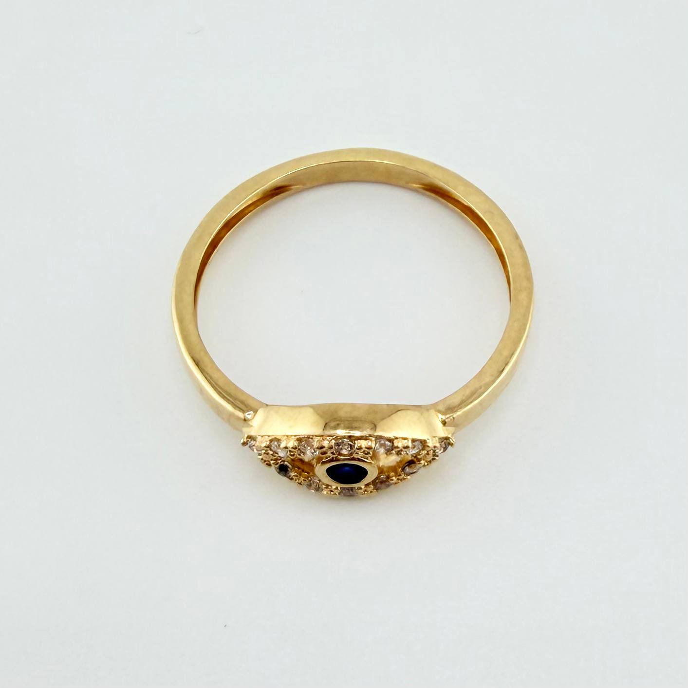 Turkish Eye Ring 1.3gr / T6 / 18K Yellow Gold ©