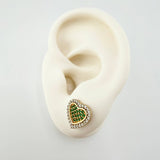 Topos Corazon Tupido 2.65gr / 10mm Dos Oros Amarillo Blanco 18K ©