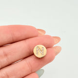 Dije Herraje Letra N 1.5gr / 1/2 in / Oro Amarillo 18K