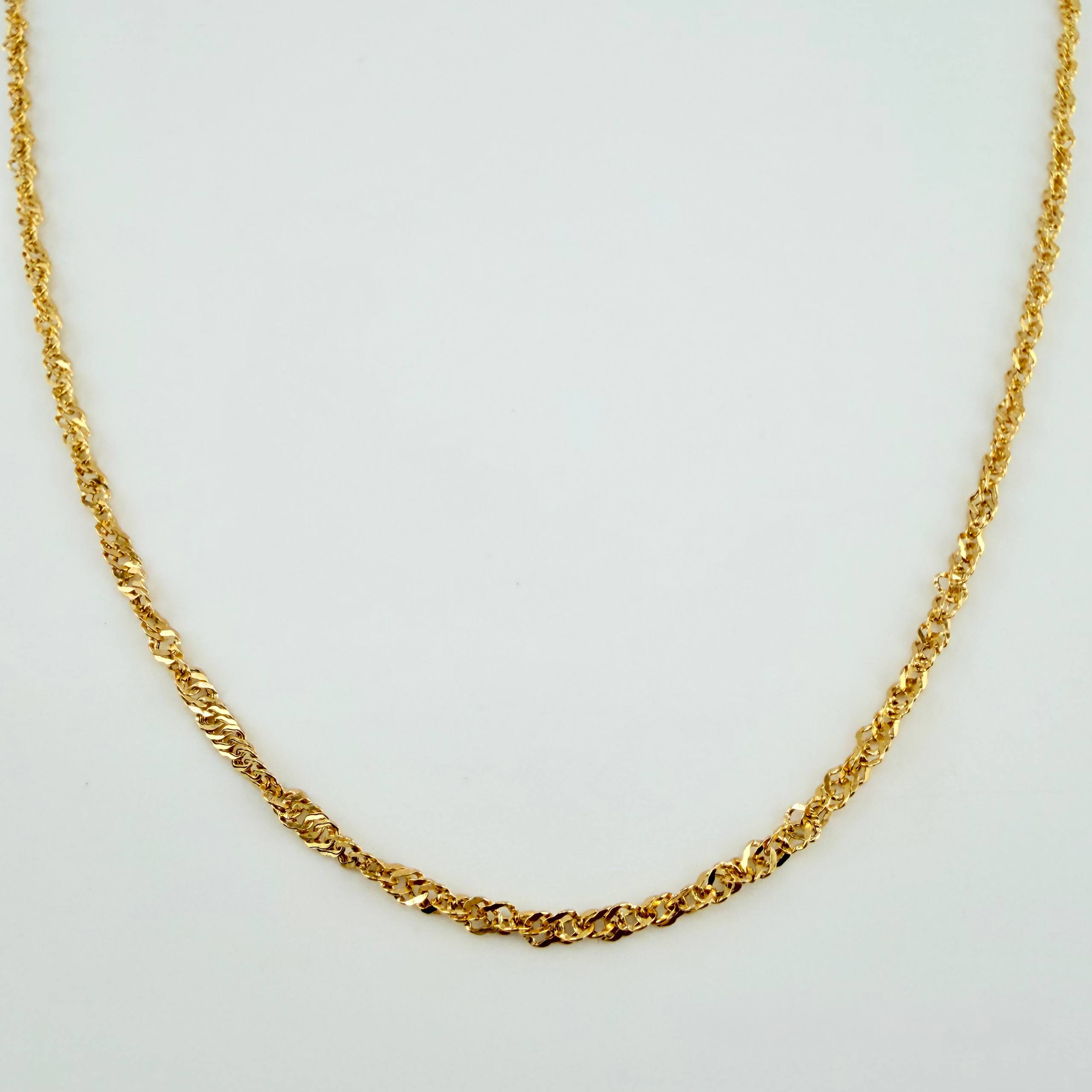 Cadena Singapur 2.2gr / 19 3/4 in / 2.3mm Oro Amarillo +3 18K