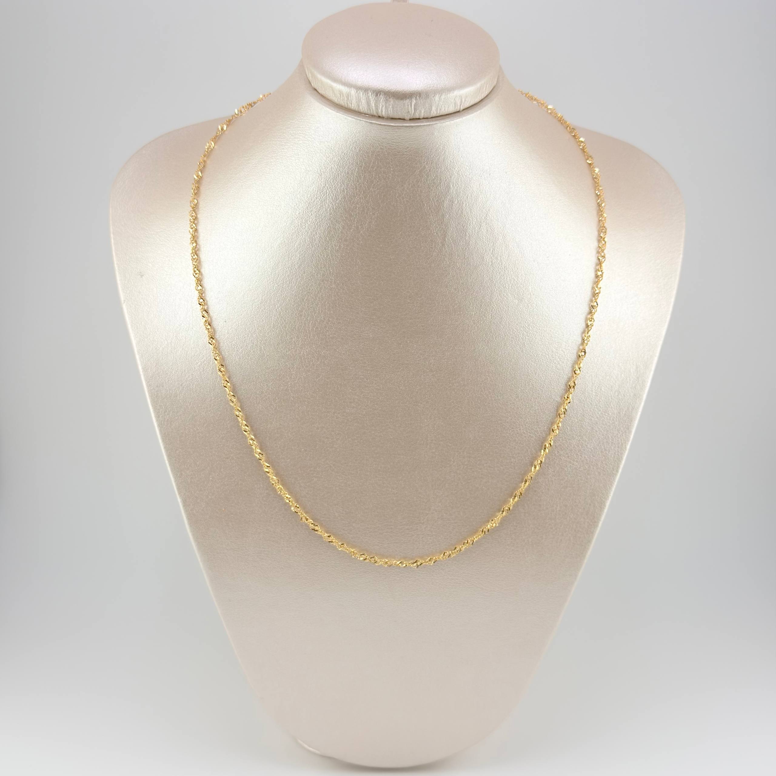 Cadena Singapur 2.15gr / 19 3/4 in / 2.3mm Oro Amarillo +3 18K