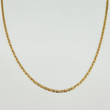 Flat Anchor Chain 2.1gr / 17 3/4 in / 1.8mm Three Golds +3 18K