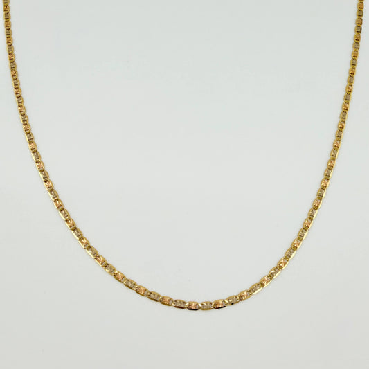 Cadena Plana 1.85gr / 15 3/4 in / 1.8mm Tres Oros +3 18K