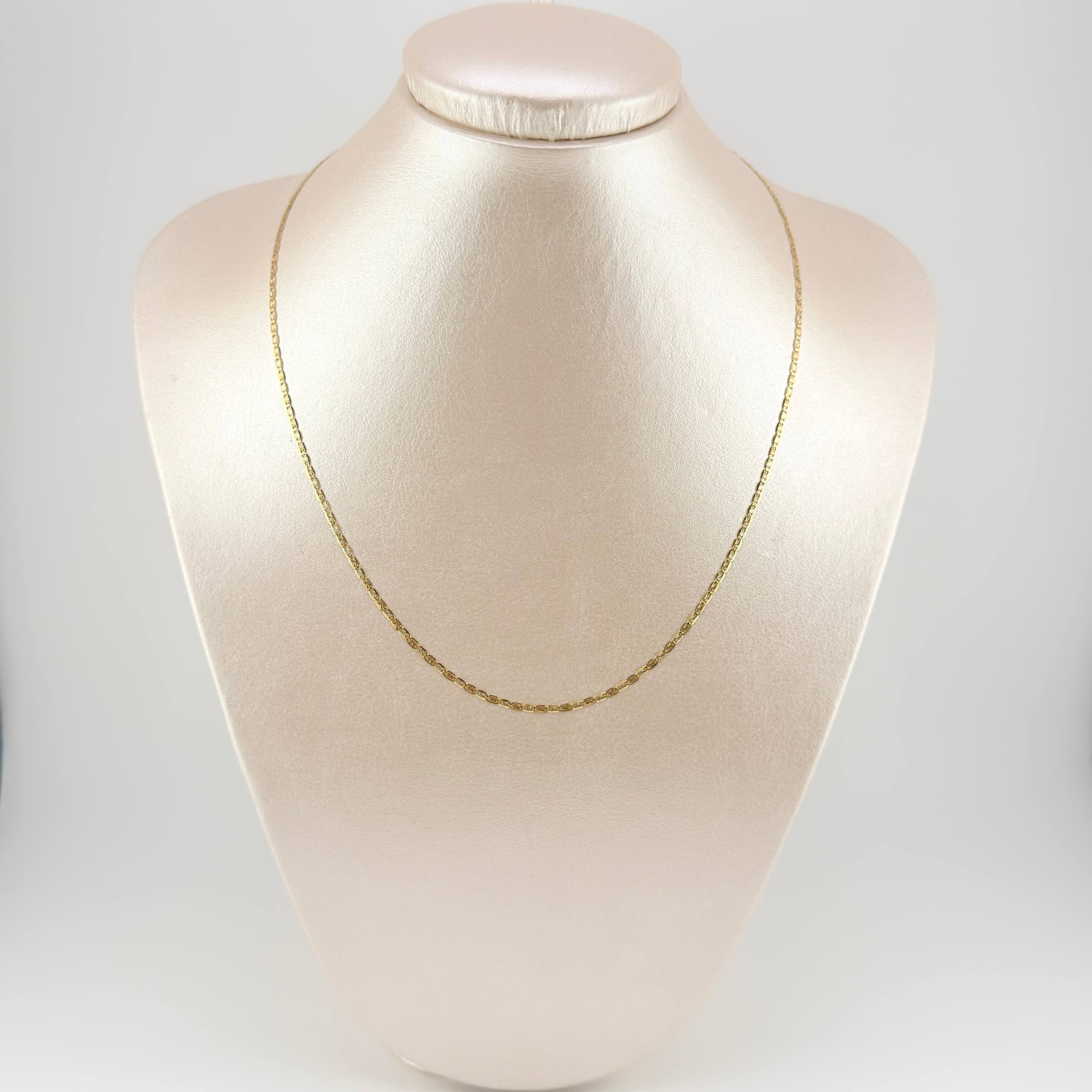 Flat Anchor Chain 2.1gr / 17 3/4 in / 1.8mm Three Golds +3 18K