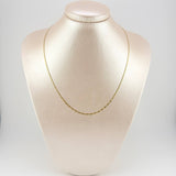 Flat Anchor Chain 2.1gr / 17 3/4 in / 1.8mm Three Golds +3 18K