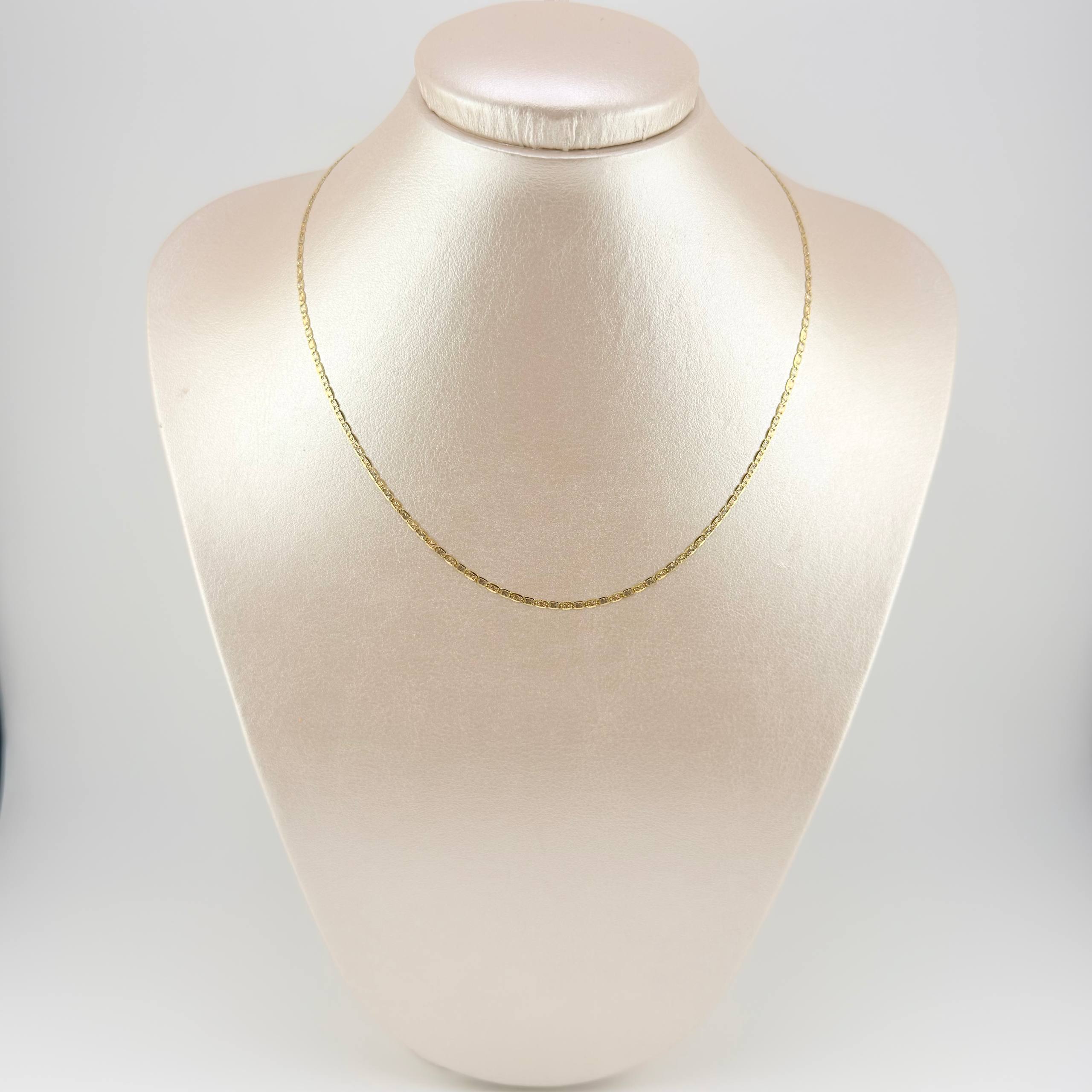 Cadena Plana 1.85gr / 15 3/4 in / 1.9mm Tres Oros +3 18K ©