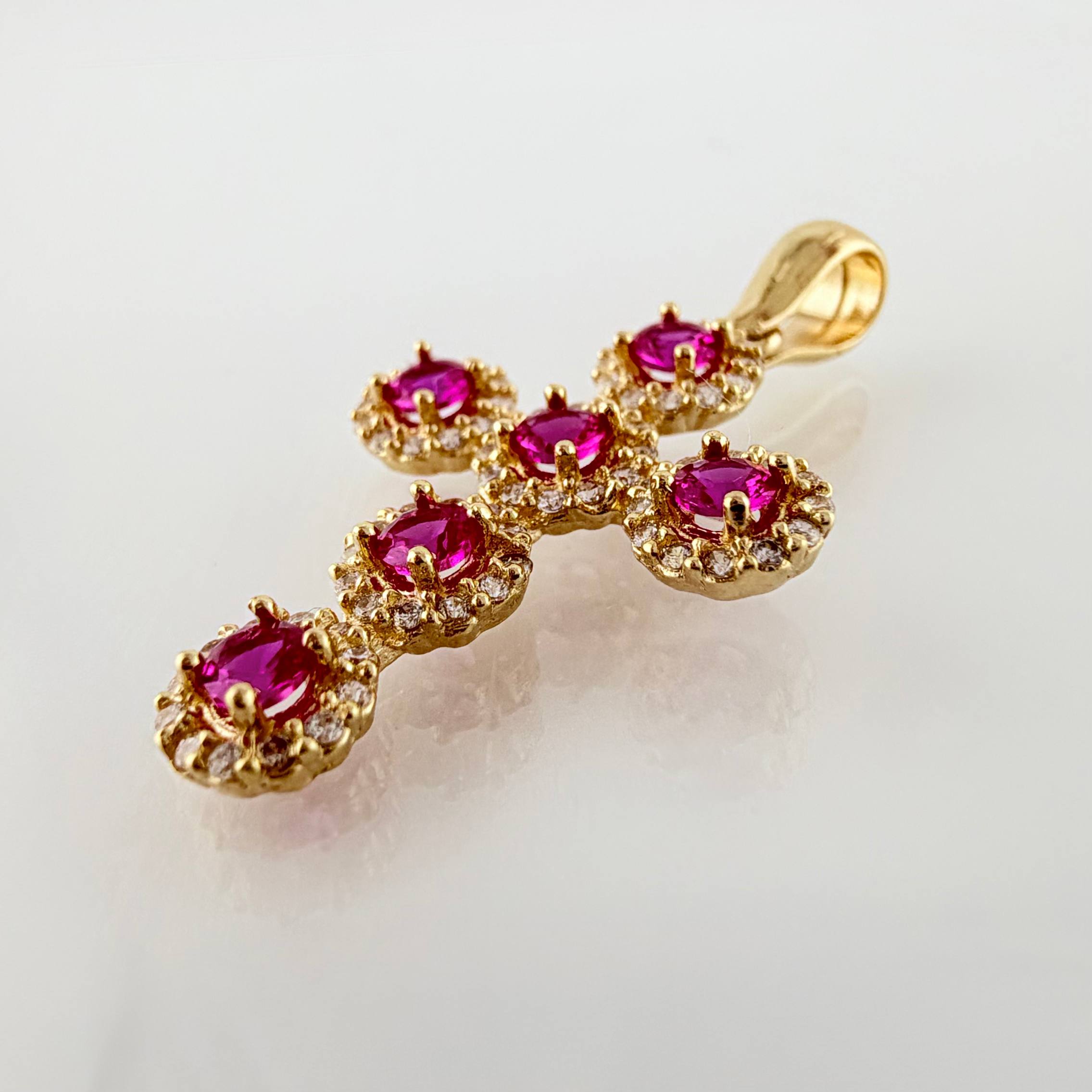 Dije Cruz Tupida 2.9gr / 1 1/4 in / Oro Amarillo 18K ©
