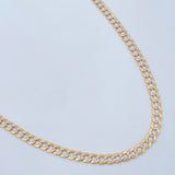 Cuban Links 8.95gr / 24 1/4 in / Two Tone Yellow White +1 18K &