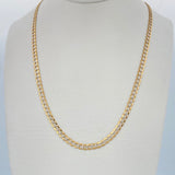 Cuban Links 8.95gr / 24 1/4 in / Two Tone Yellow White +1 18K &