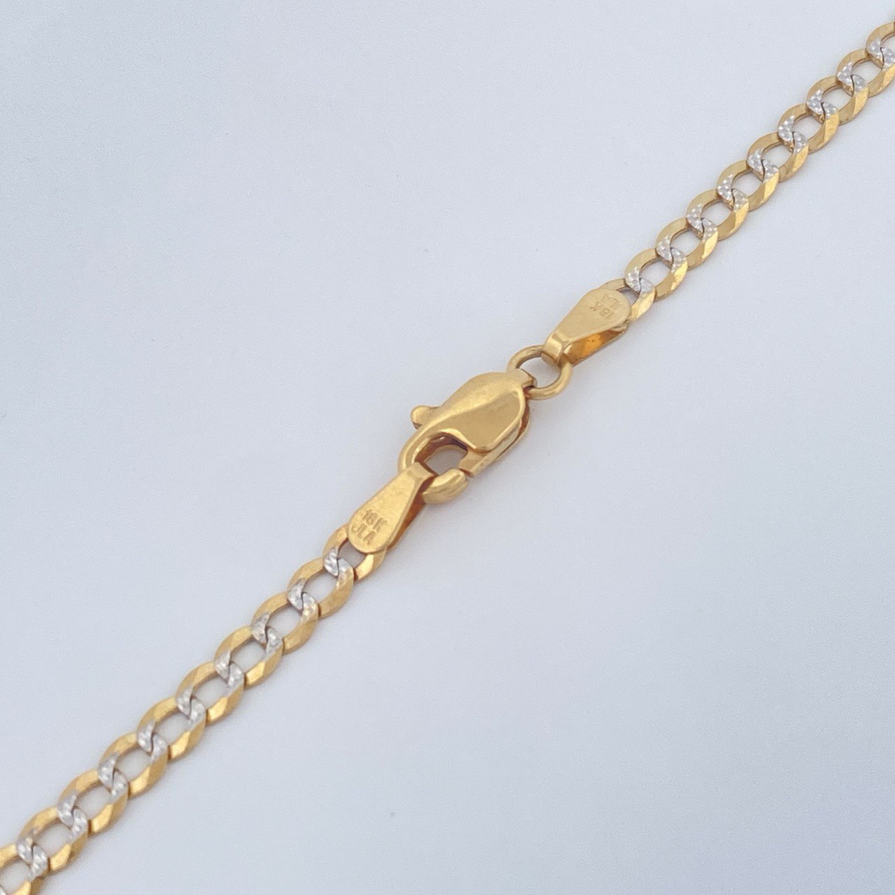 Cuban Links 8.95gr / 24 1/4 in / Two Tone Yellow White +1 18K &