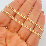 Cuban Links 8.95gr / 24 1/4 in / Two Tone Yellow White +1 18K &