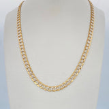 Cuban Links 10.35gr / 22.3in / Two Tone Yellow White +1 18K &