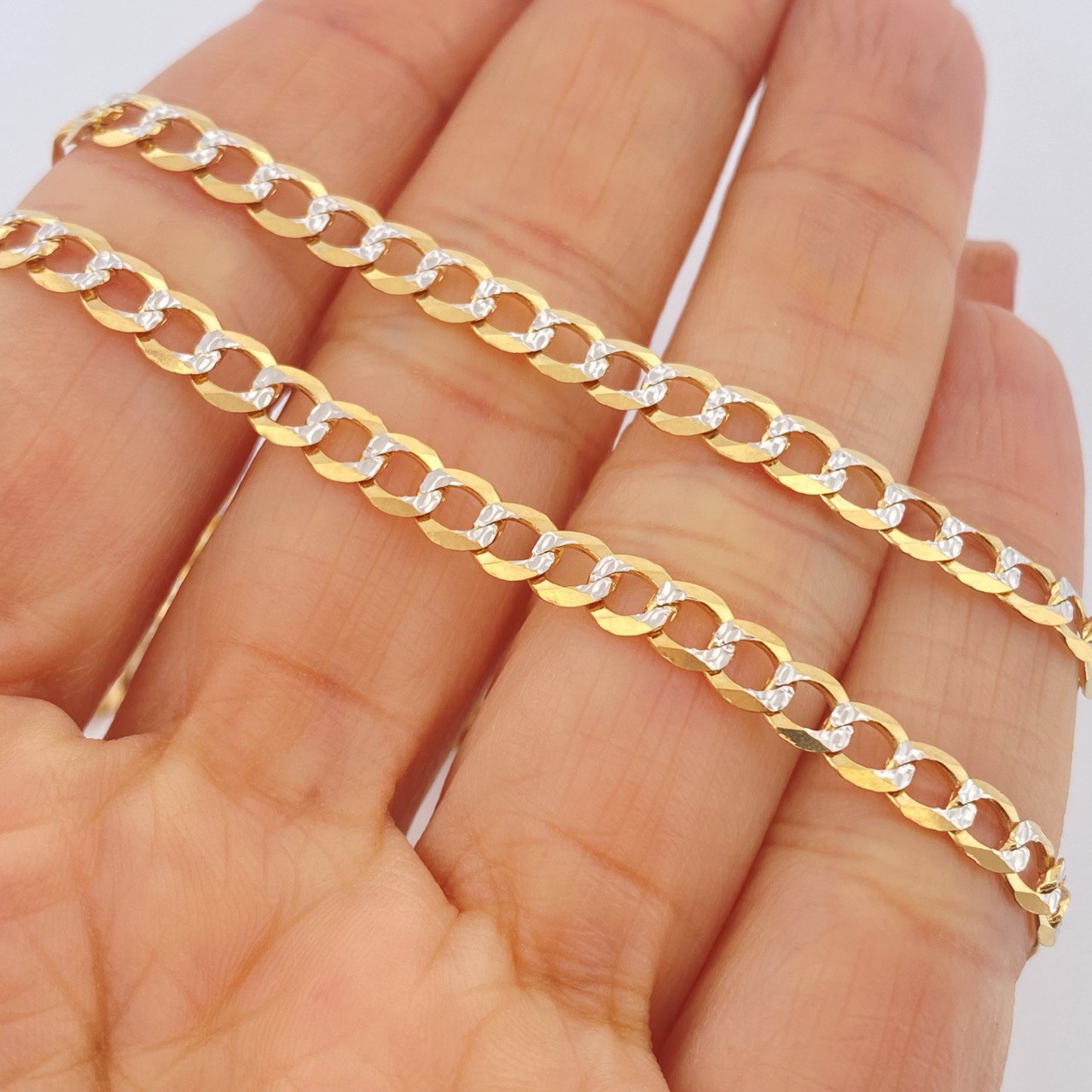Cuban Links 17.65gr / 26in / Two Tone Yellow White +1 18K &