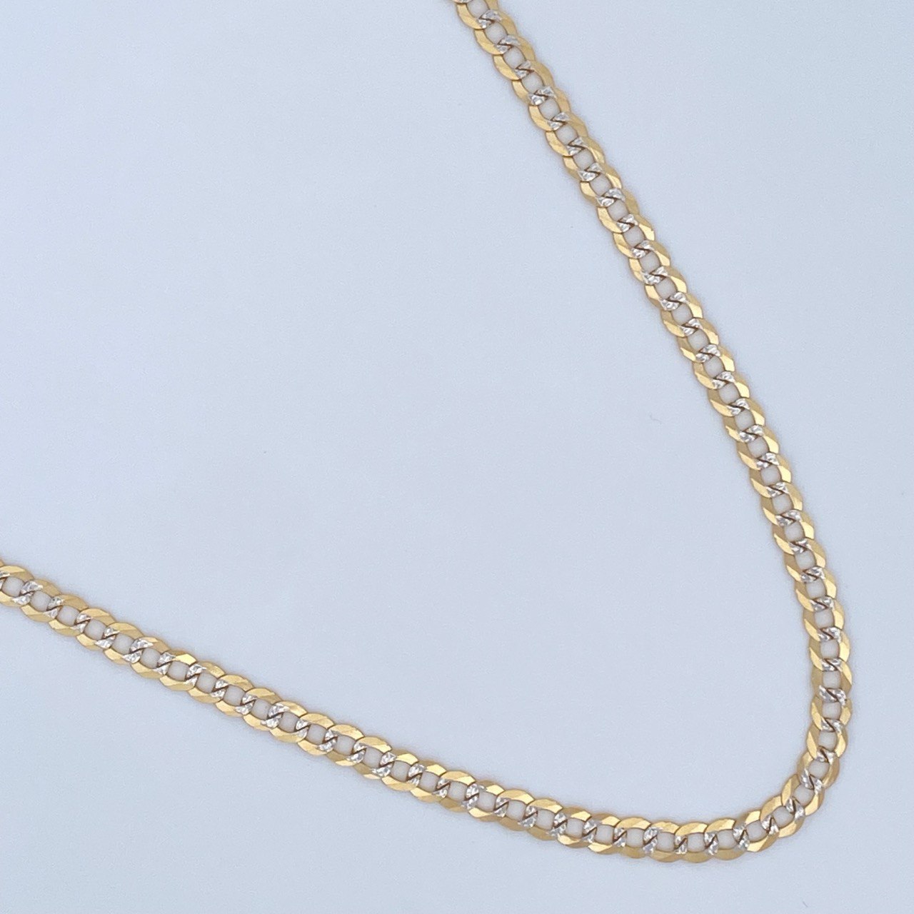 Cuban Links 10.35gr / 22.3in / Two Tone Yellow White +1 18K &