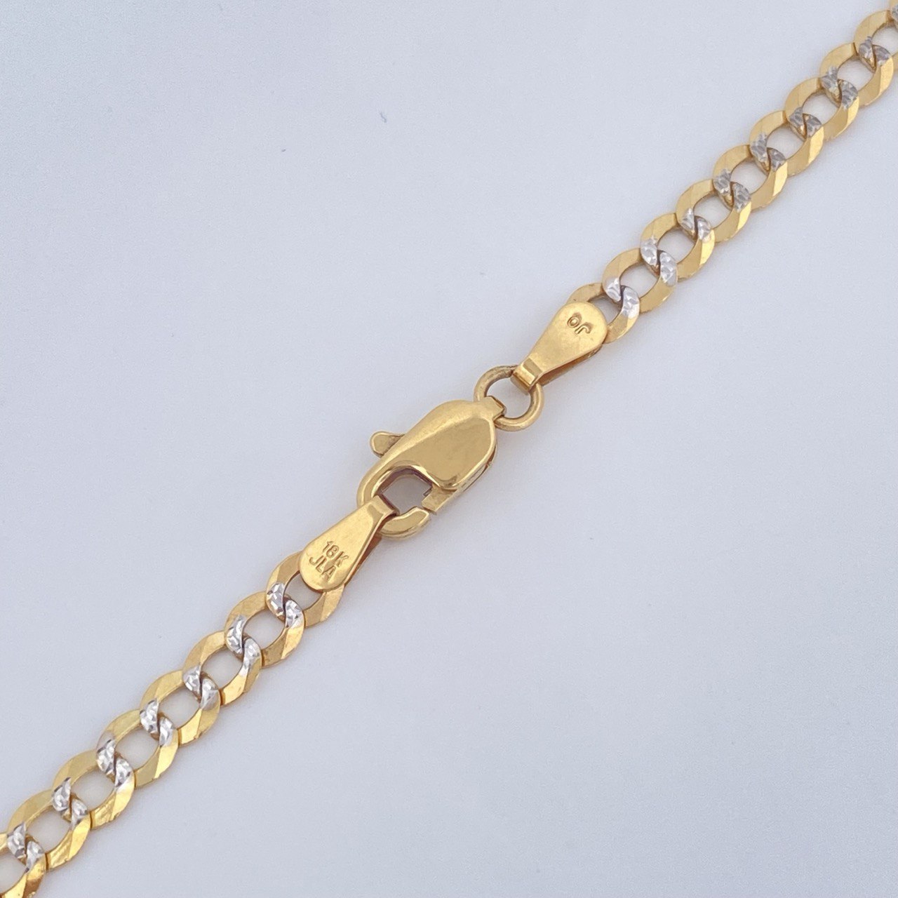 Cuban Links 10.35gr / 22.3in / Two Tone Yellow White +1 18K &