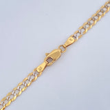 Cuban Links 10.35gr / 22.3in / Two Tone Yellow White +1 18K &