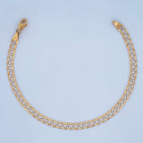 Cuban Links Bracelet 5.85gr / 8in / Two Tone Yellow White 18K +3$