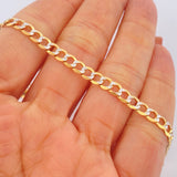Cuban Links Bracelet 5.85gr / 8in / Two Tone Yellow White 18K +3$