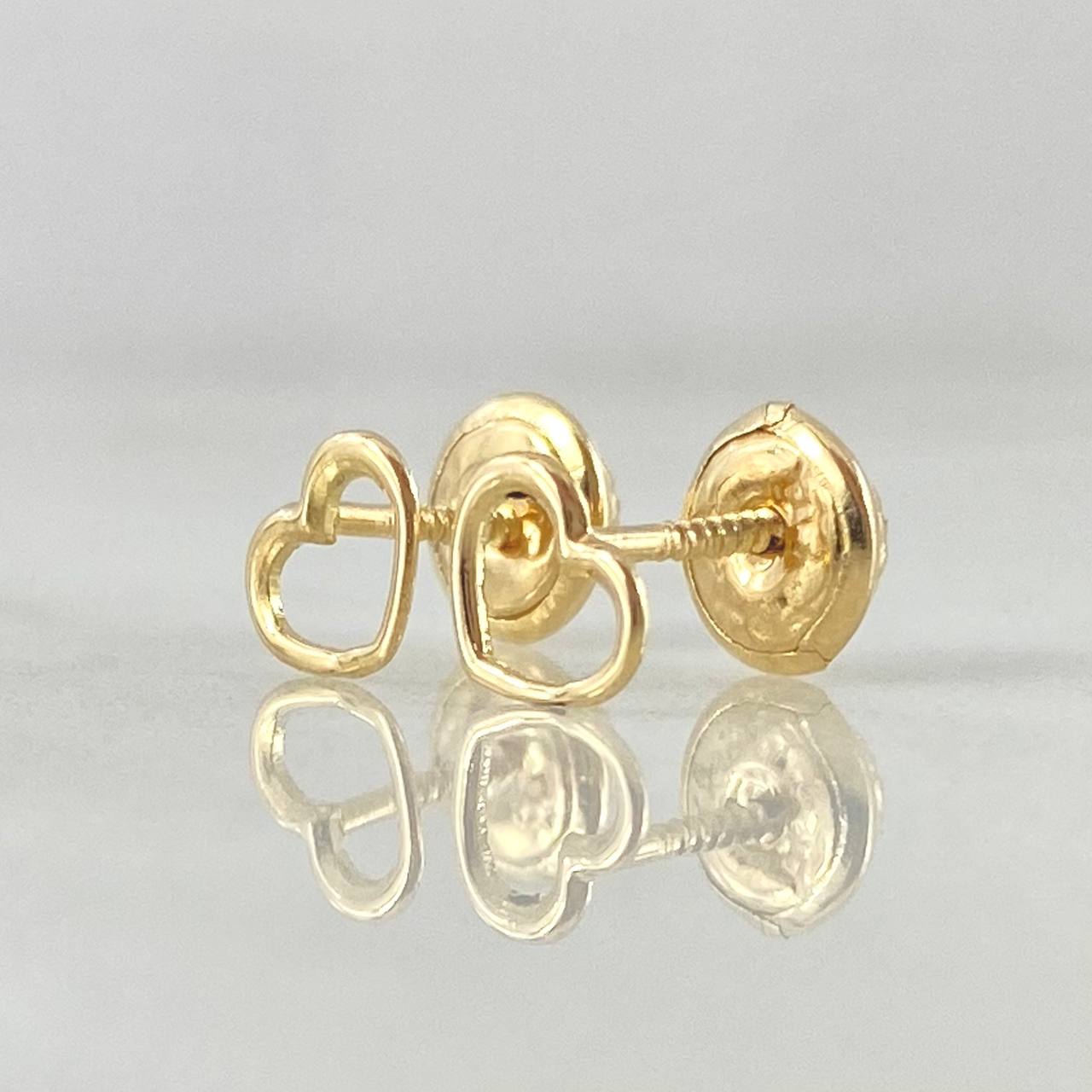 Stud Earrings Heart Silhouette 0.5gr / 18K Gold *