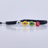 Black Bracelet Turkish Eyes 0.15gr / 18K Gold &
