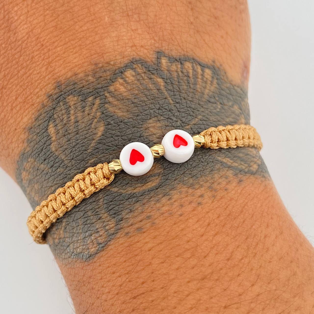 Beige Hearts Bracelet 0.15gr / 18K Gold &