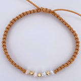 Beige Rondelle Bracelet 0.15gr / 18K Gold &