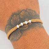 Beige Rondelle Bracelet 0.15gr / 18K Gold &