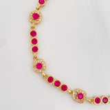 Tennis Bracelet Halo 9.15g / 6 3/4 in / 3.96mm Yellow Gold 18K