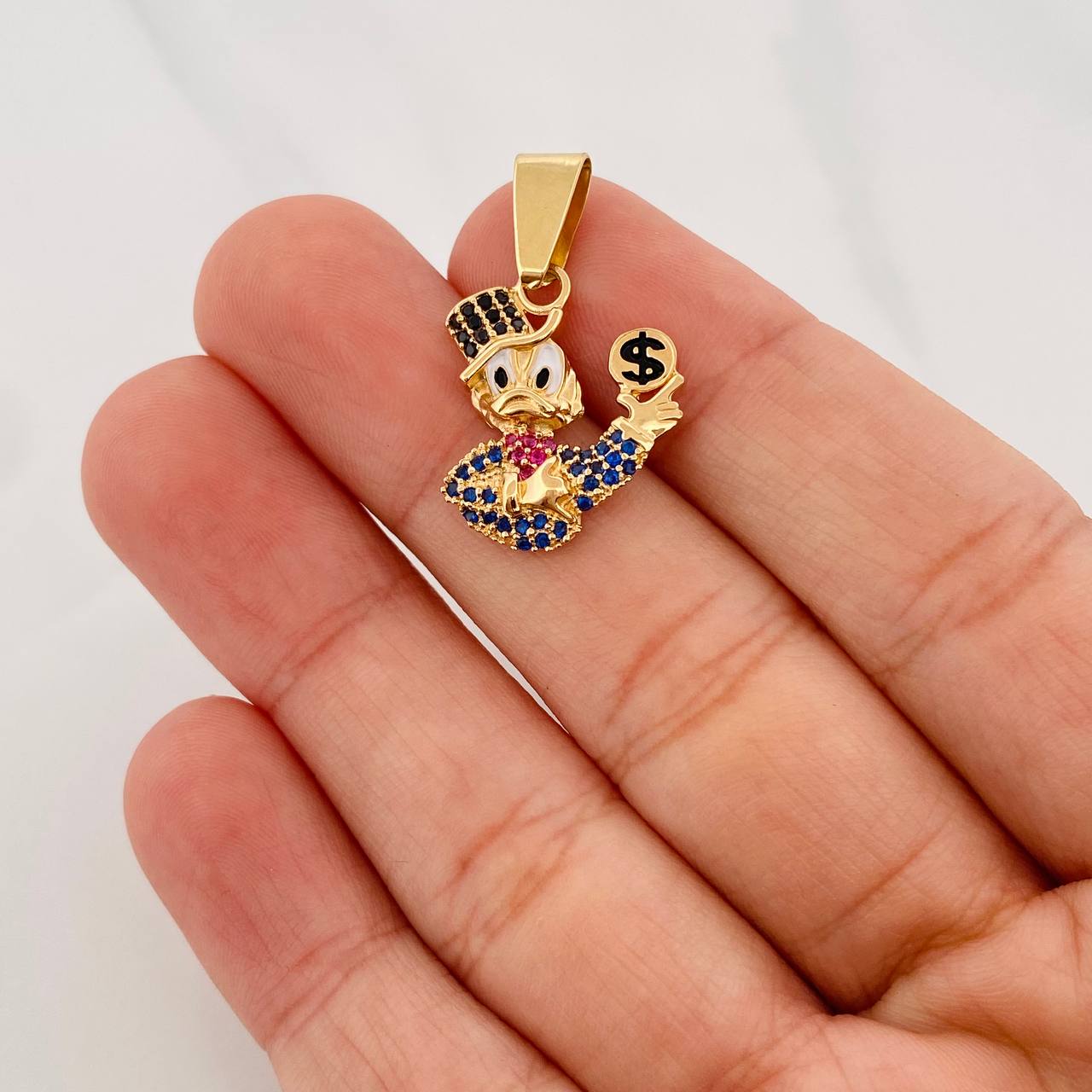 Dije Pato Dinero 2.8g / 1 in Oro Amarillo 18K