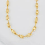 Cadena Rustica Barril Rayado 13.15g / 24 in / 4.6mm Oro Amarillo 18K