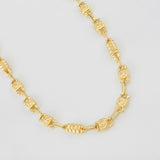 Cadena Rustica Barril Rayado 13.15g / 24 in / 4.6mm Oro Amarillo 18K