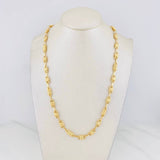Cadena Rustica Barril Rayado 13.15g / 24 in / 4.6mm Oro Amarillo 18K