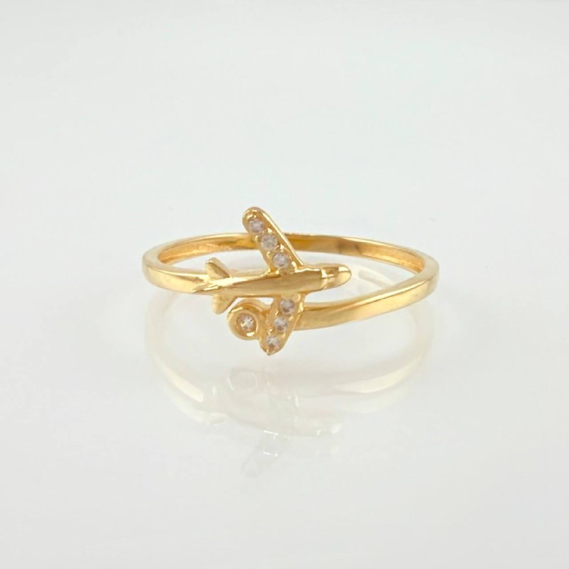 Anillo Avion 1.55 g / T8 Oro Amarillo 18K