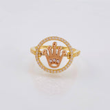 Anillo Corona Movil 4.15 g / T7 1/4 Tres Oros 18K