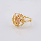 Anillo Corona Movil 4.15 g / T7 1/4 Tres Oros 18K