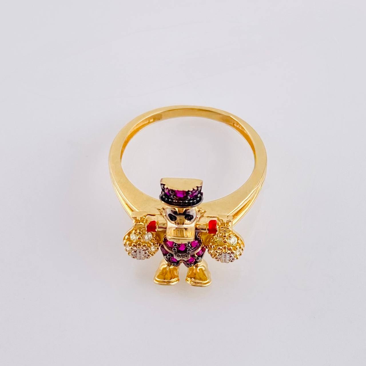 Anillo Pato Bolsa Dinero 4.35 g / T6 3/4 Oro Amarillo 18K