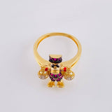 Anillo Pato Bolsa Dinero 4.35 g / T6 3/4 Oro Amarillo 18K