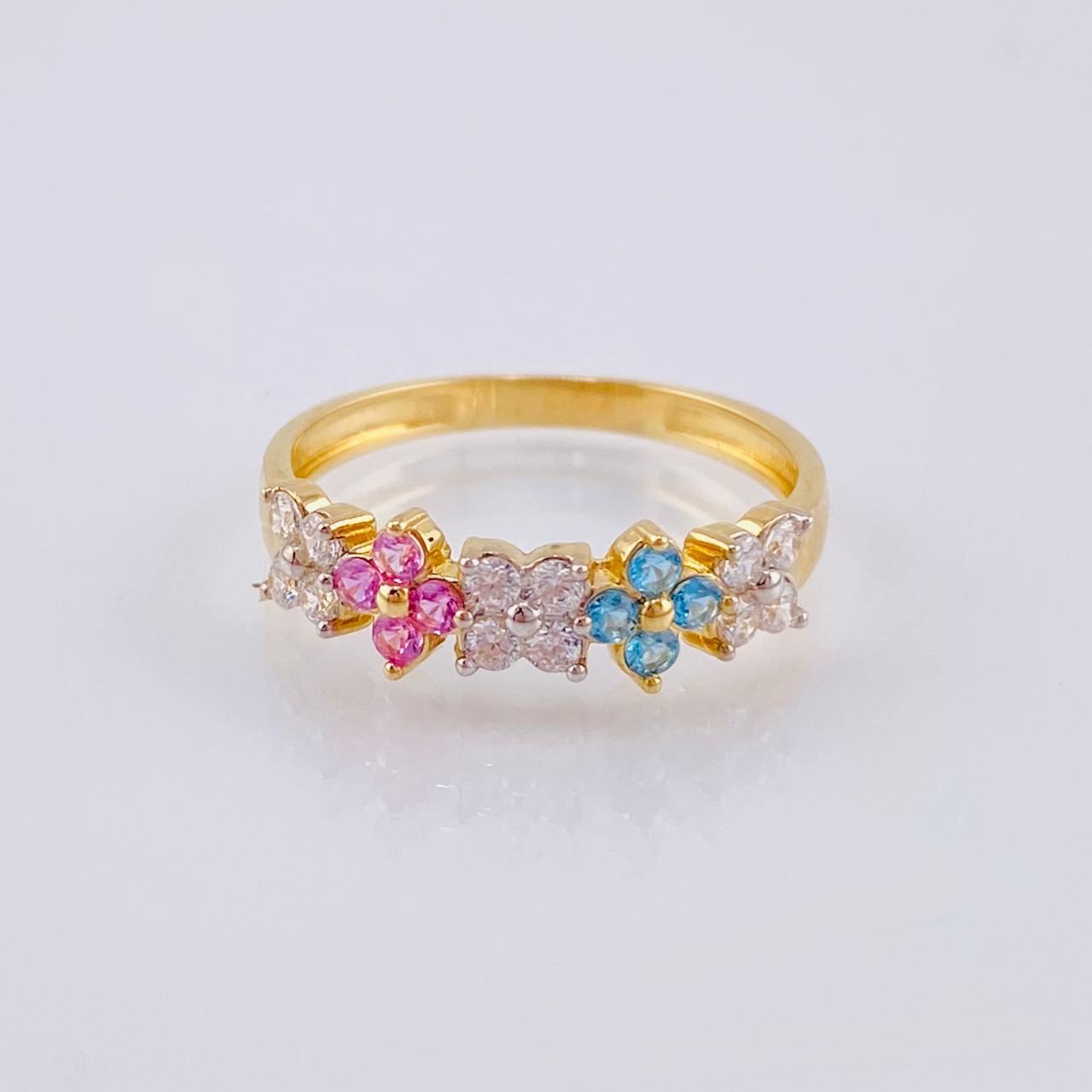 Anillo Copos Estrella 2.15 g / T6 3/4 Oro Amarillo 18K