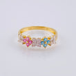 Anillo Copos Estrella 2.15 g / T6 3/4 Oro Amarillo 18K