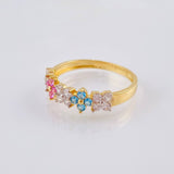 Anillo Copos Estrella 2.15 g / T6 3/4 Oro Amarillo 18K