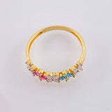 Anillo Copos Estrella 2.15 g / T6 3/4 Oro Amarillo 18K