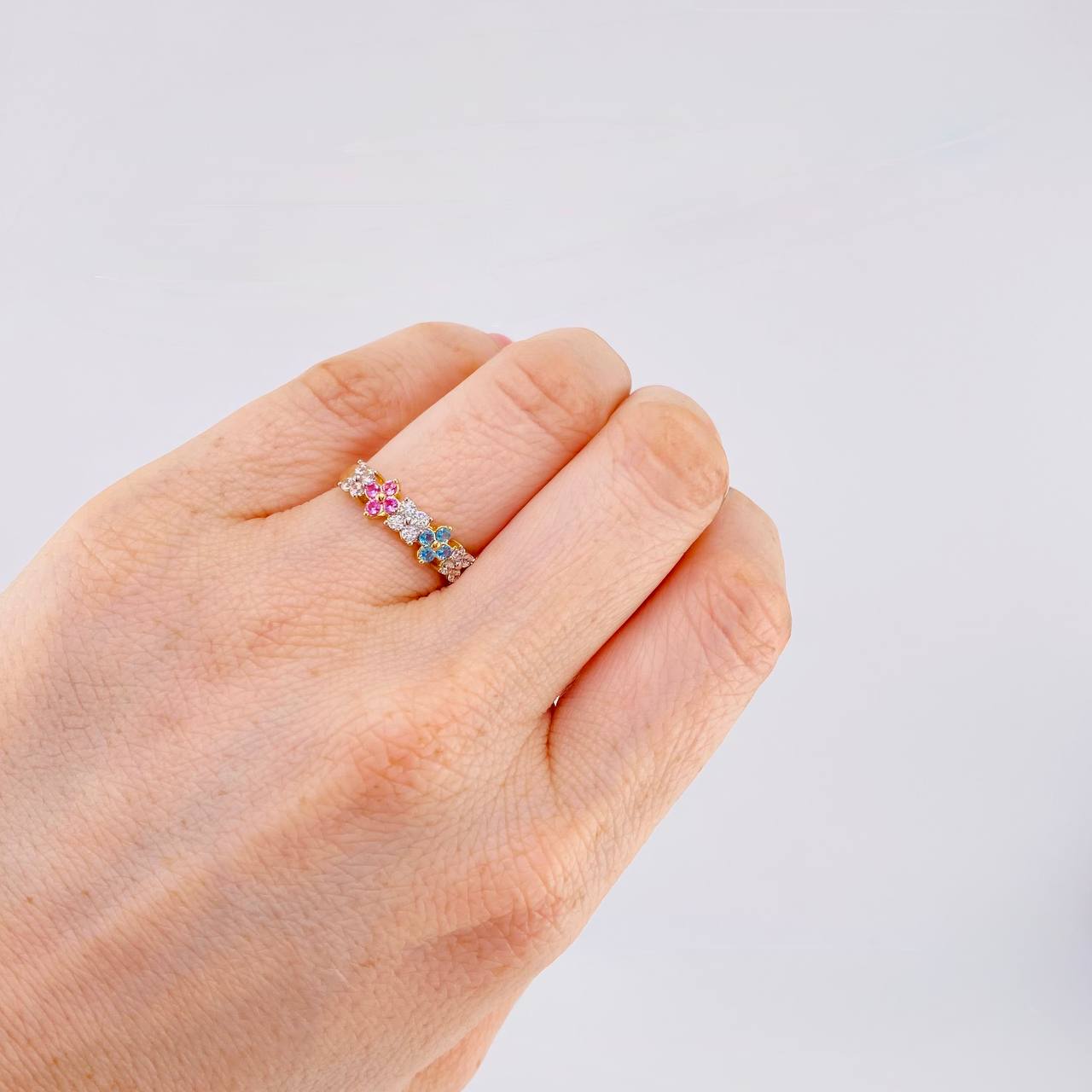 Anillo Copos Estrella 2.15 g / T6 3/4 Oro Amarillo 18K