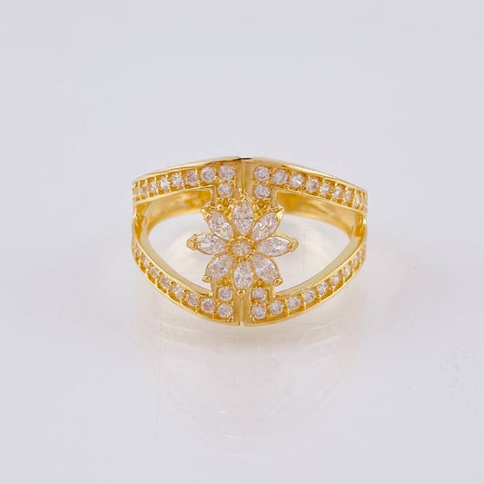 Anillo Estrella De Rombos Comvergentes 3.7 g / T7 1/4 Oro Amarillo 18K